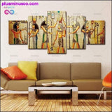 Plus Minus Co 5pcs Abstract Ancient Egyptian Decorative Oil painting On, view 3