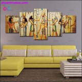 Plus Minus Co 5pcs Abstract Ancient Egyptian Decorative Oil painting On, view 5