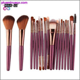 Plus Minus Co 6/15/18Pcs Beauty Makeup Brushes Tool Set for Powder, Eye, view 3
