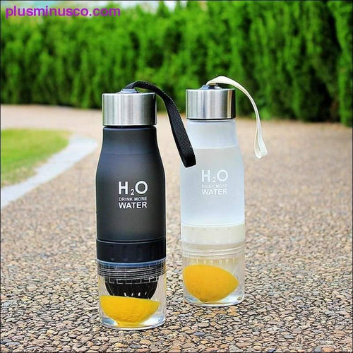 Plus Minus Co 650ml Fruit infusion plastic water bottle, Durable BPA-Free Fruit Infuser Water Bottle