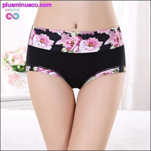 Plus Minus Co 6pcs/lot Women Panties Sexy Cotton Underwear Girls Printed