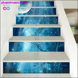 Plus Minus Co 6pcs/set 3D Waterfall Stairs Sticker Risers Mural Sunset, view 4