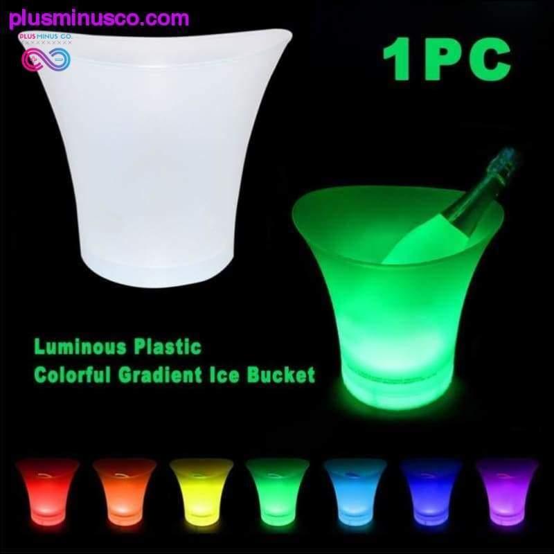 Plus Minus Co 7 Color LED New 5L Waterproof Plastic LED Ice Bucket Color