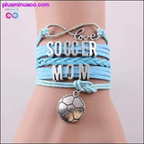 Plus Minus Co 7 colors Infinity love soccer mom bracelet football charm, view 6