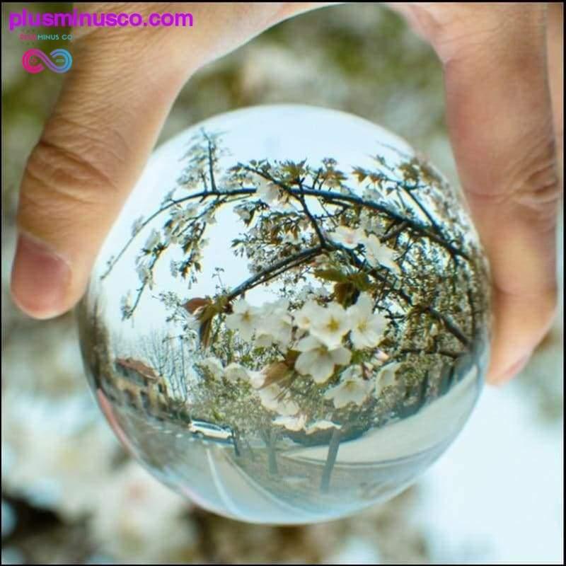 Plus Minus Co 80mm Rare Clear Asian Quartz feng shui Crystal Sphere Ball