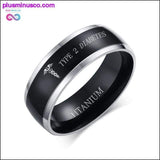 Plus Minus Co 8mm Men Black Titanium Casual Light Nordic Ring, view 2