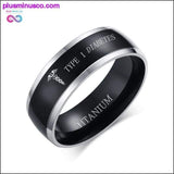 Plus Minus Co 8mm Men Black Titanium Casual Light Nordic Ring, view 5