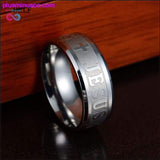 Plus Minus Co 8mm Religious Christian Stainless Steel Jesus Cross Ring, view 2