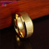 Plus Minus Co 8mm Religious Christian Stainless Steel Jesus Cross Ring, view 4