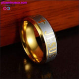Plus Minus Co 8mm Religious Christian Stainless Steel Jesus Cross Ring, view 6