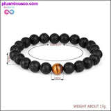 Plus Minus Co 8MM Sandalwood Natural stone Hematite Wood Charm Beaded, view 3