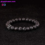 Plus Minus Co 8MM Sandalwood Natural stone Hematite Wood Charm Beaded, view 5