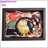 Plus Minus Co 8pcs Natural crystal original stone seven Chakra Healing, view 5