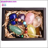 Plus Minus Co 8pcs Natural crystal original stone seven Chakra Healing, view 6