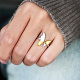 Plus Minus Co 925 Sterling Silver Butterfly Ring, view 3