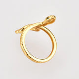 Plus Minus Co 925 Sterling Silver Snake Shape Ring, view 3