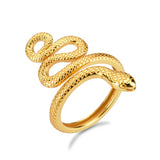 Plus Minus Co 925 Sterling Silver Snake Shape Ring, view 4