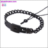 Plus Minus Co A Couple Lovers Jewelry Love Heart Lock Bracelet Stainless, view 5