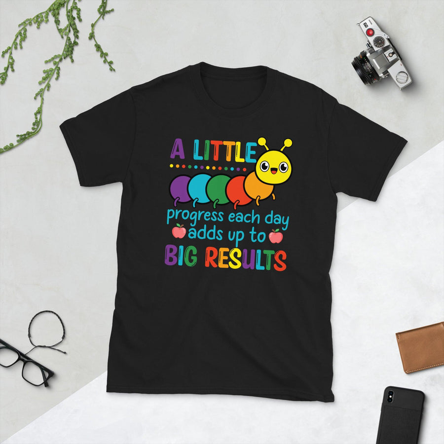 Plus Minus Co A little progess each day add up to its a beautiful day for learning Unisex Tee