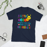 Plus Minus Co A little progess each day add up to its a beautiful day for learning Unisex Tee, view 2