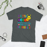 Plus Minus Co A little progess each day add up to its a beautiful day for learning Unisex Tee, view 3