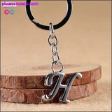 Plus Minus Co A-Z Letters key Chain Silver Color Metal Keychain Women Car, view 5