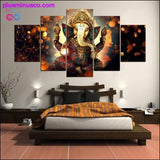 Plus Minus Co Abstract Ganesha painting modern art on canvas: HD Prints 5, view 3