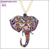 Plus Minus Co Acrylic Jungle Elephant Necklace and Pendant - Animal, view 5