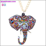Plus Minus Co Acrylic Jungle Elephant Necklace and Pendant - Animal, view 6