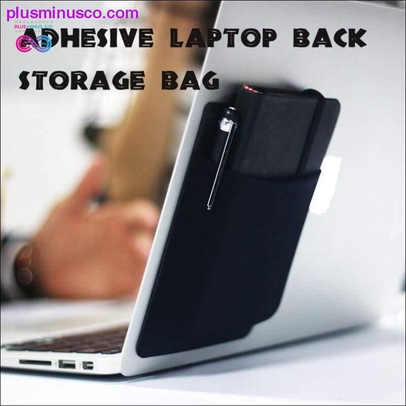 Plus Minus Co Adhesive Laptop Back Storage Bag Mouse Digital Hard Drive