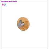 Plus Minus Co Adhesive Natural Bamboo Stainless Steel Hook Wall Clothes, view 4