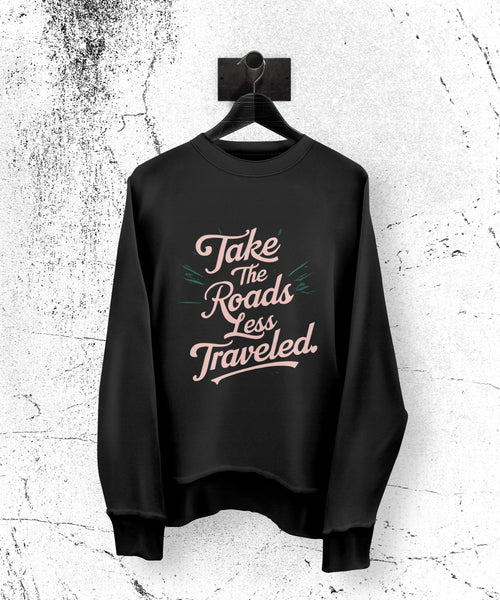 Plus Minus Co Adventure T-Shirt - Take the Roads Less Traveled Graphic Tee - Wanderlust Apparel