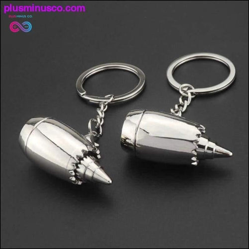 Plus Minus Co Airplane Turbine Pendant Key Ring Fashion Keychain Storage