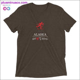 Plus Minus Co Alaska Girl love Skiing Short sleeve t-shirt at Plusminusco, view 4