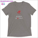 Plus Minus Co Alaska Girl love Skiing Short sleeve t-shirt at Plusminusco, view 5