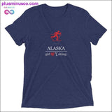 Plus Minus Co Alaska Girl love Skiing Short sleeve t-shirt at Plusminusco, view 6