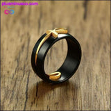 Plus Minus Co AlphaMan Ankh Egyptian Cross Ring for Men, view 2