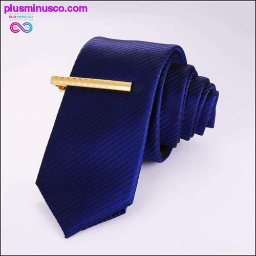 Plus Minus Co AlphaMan Gold/Silver Color Tie Clip For Men