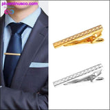 Plus Minus Co AlphaMan Gold/Silver Color Tie Clip For Men, view 2