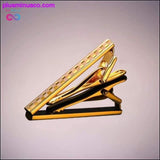 Plus Minus Co AlphaMan Gold/Silver Color Tie Clip For Men, view 3
