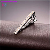 Plus Minus Co AlphaMan Gold/Silver Color Tie Clip For Men, view 4