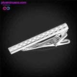 Plus Minus Co AlphaMan Gold/Silver Color Tie Clip For Men, view 6