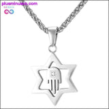 Plus Minus Co AlphaMan Star of David With Hamsa Hand Unisex Necklace, view 4