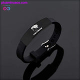 Plus Minus Co I Can't Breath Bracelets Black Stainless Steel Silicone, view 2