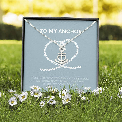 Plus Minus Co Anchor Necklace - Perfect gift for best friend, soulmate,