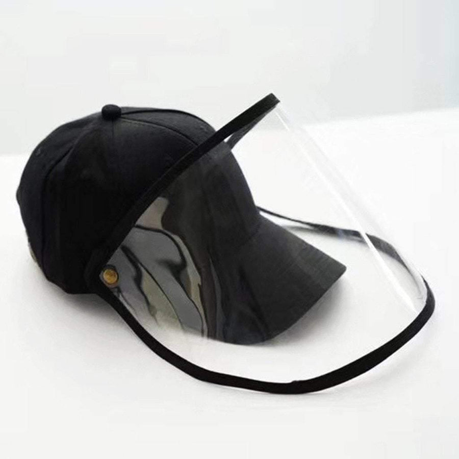 Plus Minus Co Anti-spitting Protective Hat Dustproof Cover Peaked Caps Hats Adjustable Size Outdoor Protective Face Shield Caps Protect