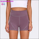 Plus Minus Co Anti-sweat Plain Sport Athletic Shorts Women High Waisted, view 2