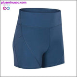 Plus Minus Co Anti-sweat Plain Sport Athletic Shorts Women High Waisted, view 6