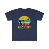 Plus Minus Co Archery | Retro Sunset T-Shirts, Archery Gifts, Archery retro Shirt, Archer Love T shirt, Archery T Shirt, Archery Gift, view 2