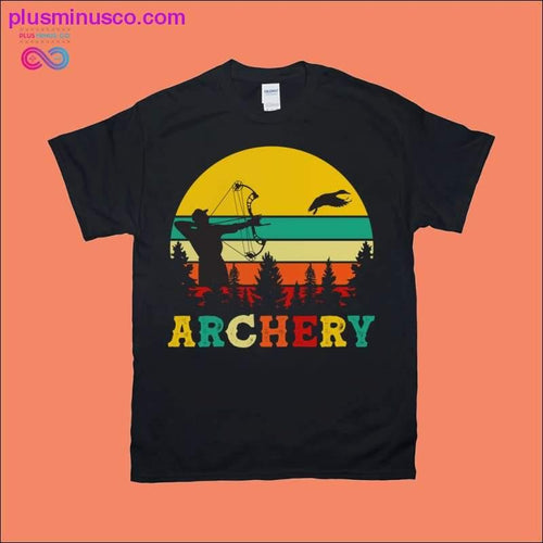 Plus Minus Co Archery | Retro Sunset T-Shirts